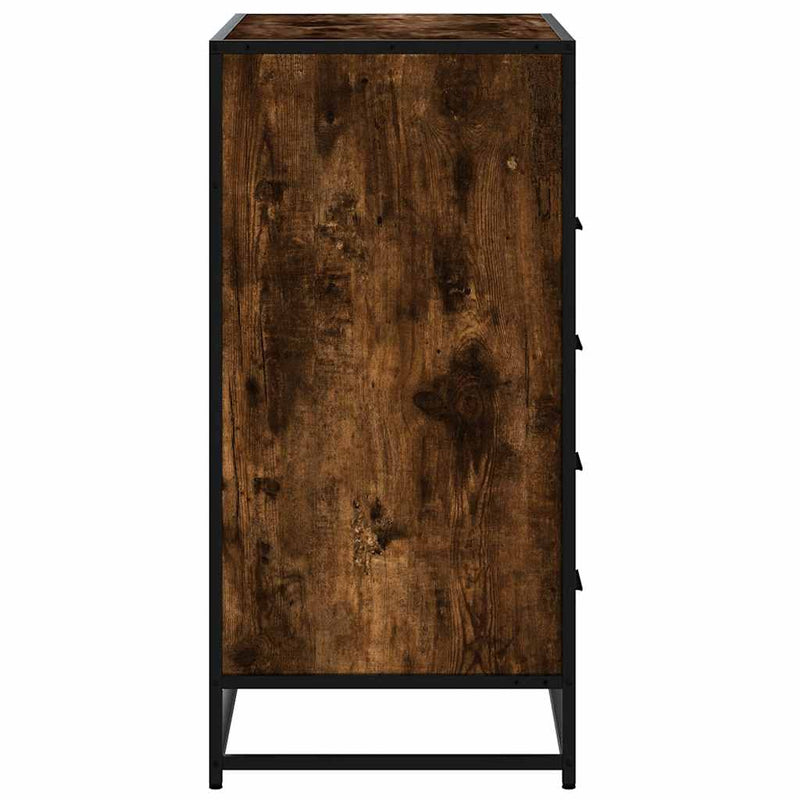vidaXL füstös tölgy szerelt fa fiókos szekrény 70x41x83,5 cm