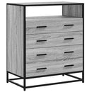 vidaXL szürke sonoma színű szerelt fa fiókos szekrény 70x41x83,5 cm