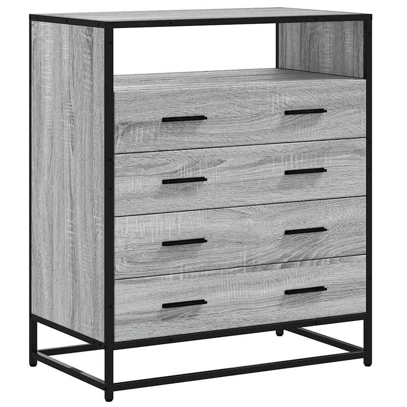 vidaXL szürke sonoma színű szerelt fa fiókos szekrény 70x41x83,5 cm