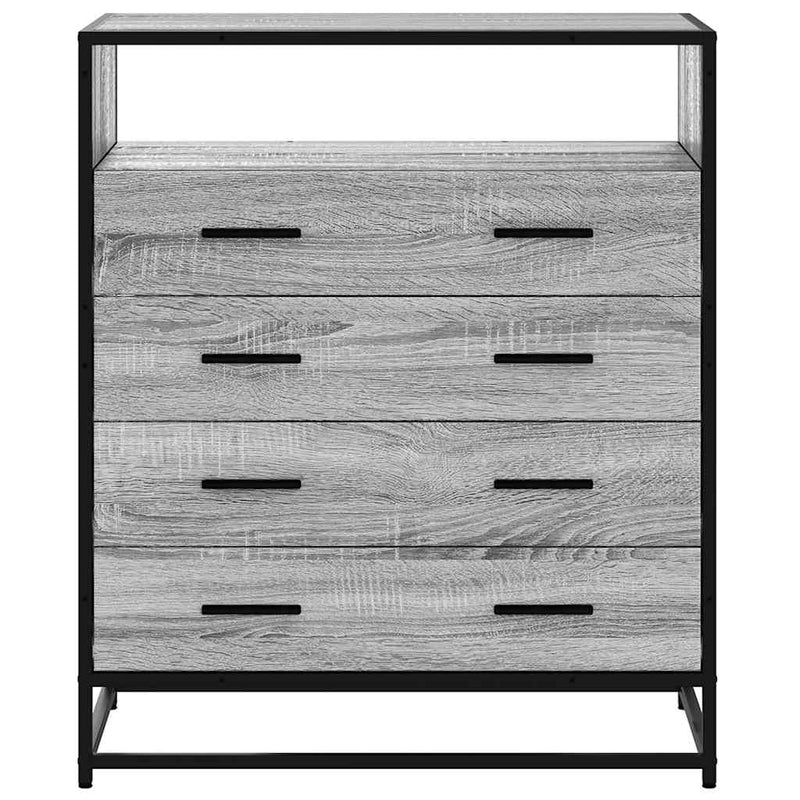 vidaXL szürke sonoma színű szerelt fa fiókos szekrény 70x41x83,5 cm