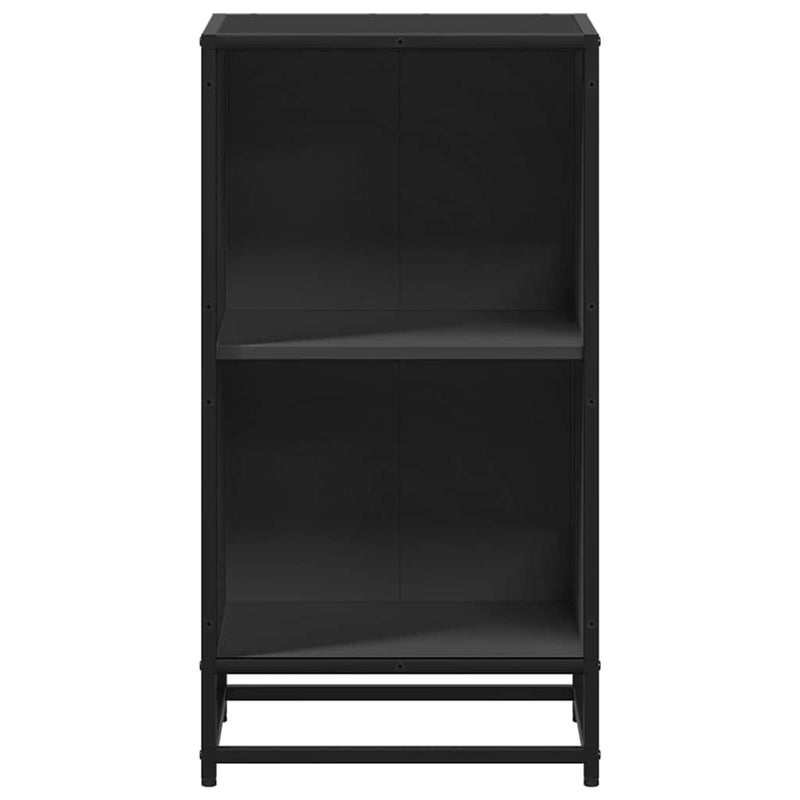 vidaXL fekete szerelt fa könyvszekrény 40x35x76 cm