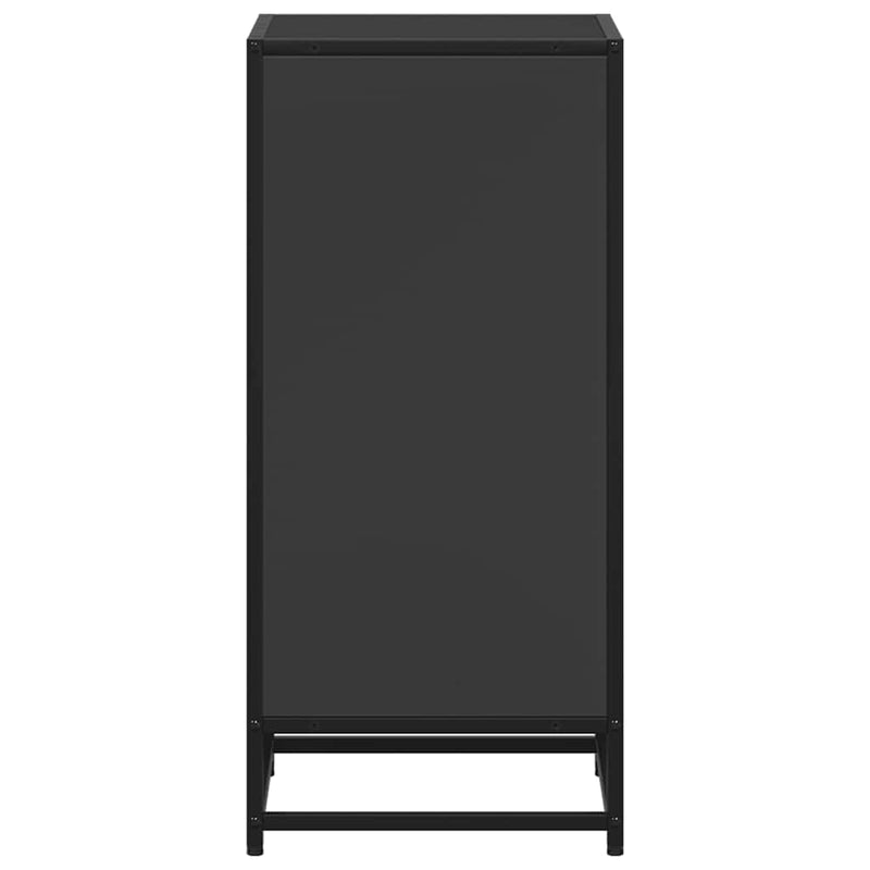 vidaXL fekete szerelt fa könyvszekrény 40x35x76 cm