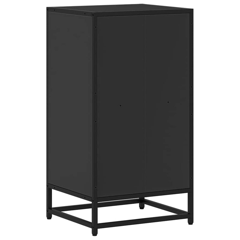 vidaXL fekete szerelt fa könyvszekrény 40x35x76 cm