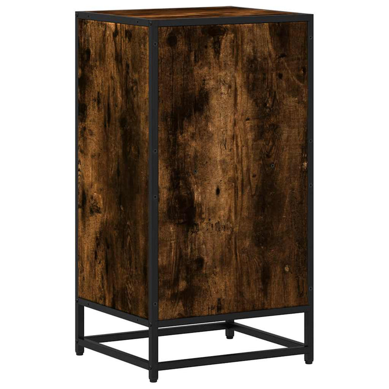vidaXL füstös tölgy színű szerelt fa könyvszekrény 40x35x76 cm