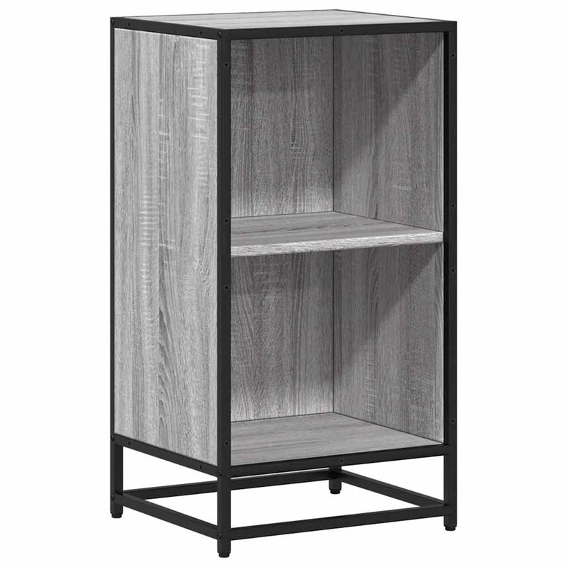 vidaXL szürke sonoma színű szerelt fa könyvszekrény 40x35x76 cm