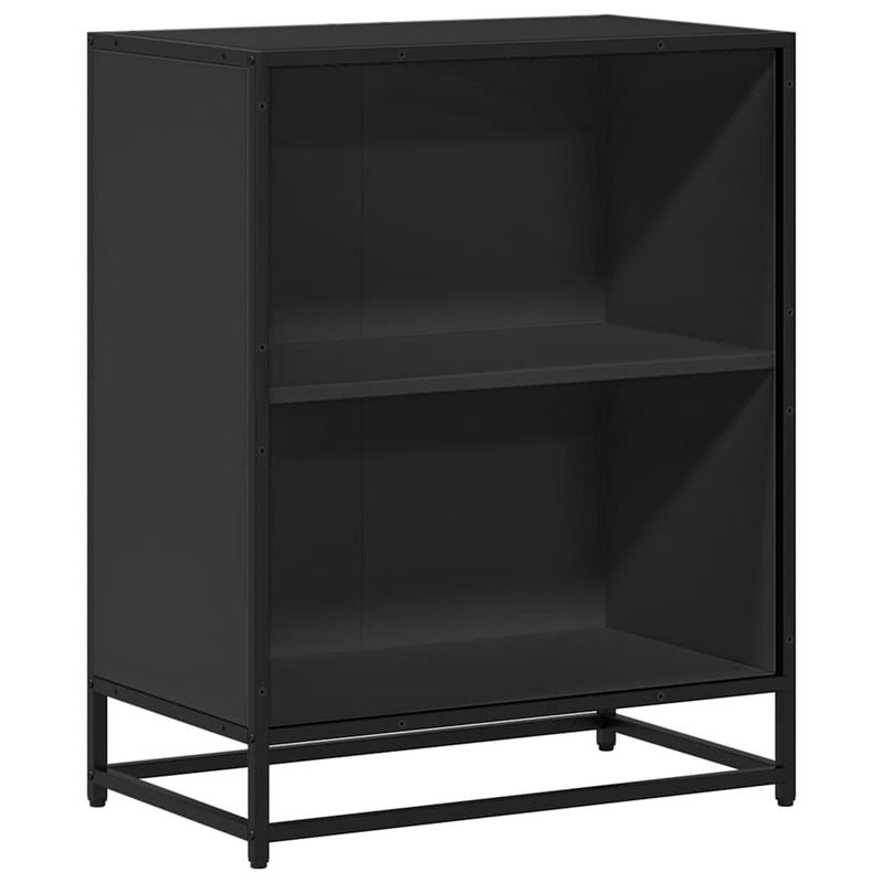 vidaXL fekete forgácslap könyvszekrény 60x35x76 cm