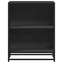 vidaXL fekete forgácslap könyvszekrény 60x35x76 cm