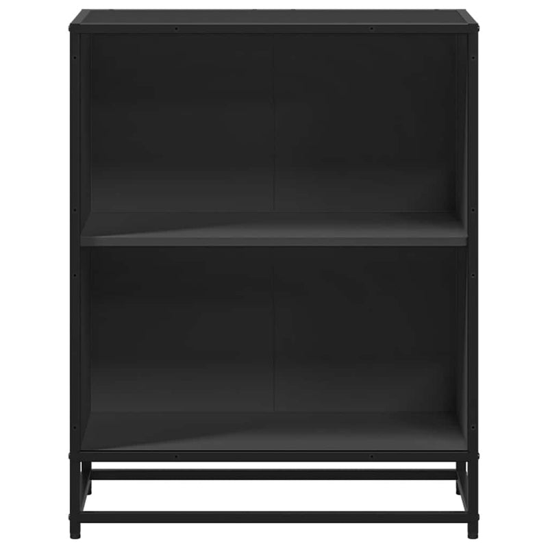 vidaXL fekete forgácslap könyvszekrény 60x35x76 cm