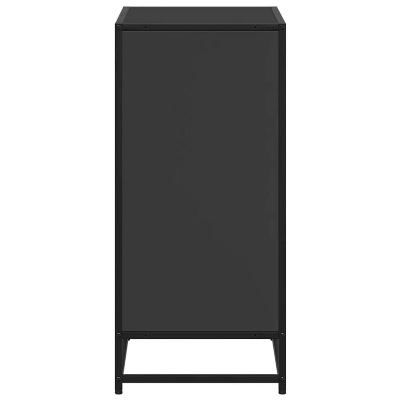 vidaXL fekete forgácslap könyvszekrény 60x35x76 cm