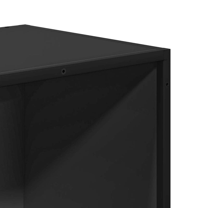 vidaXL fekete forgácslap könyvszekrény 60x35x76 cm