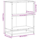 vidaXL füstös tölgy színű szerelt fa könyvszekrény 60x35x76 cm