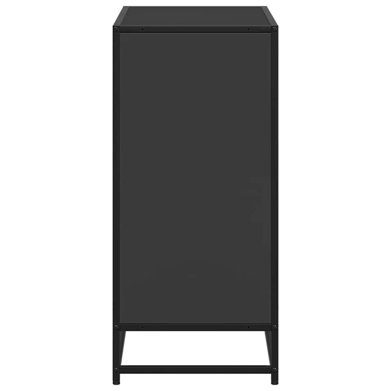 vidaXL fekete szerelt fa könyvszekrény 80,5x35x76 cm