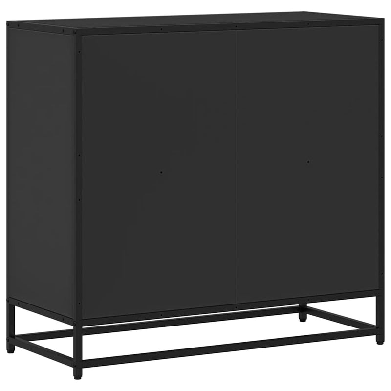 vidaXL fekete szerelt fa könyvszekrény 80,5x35x76 cm