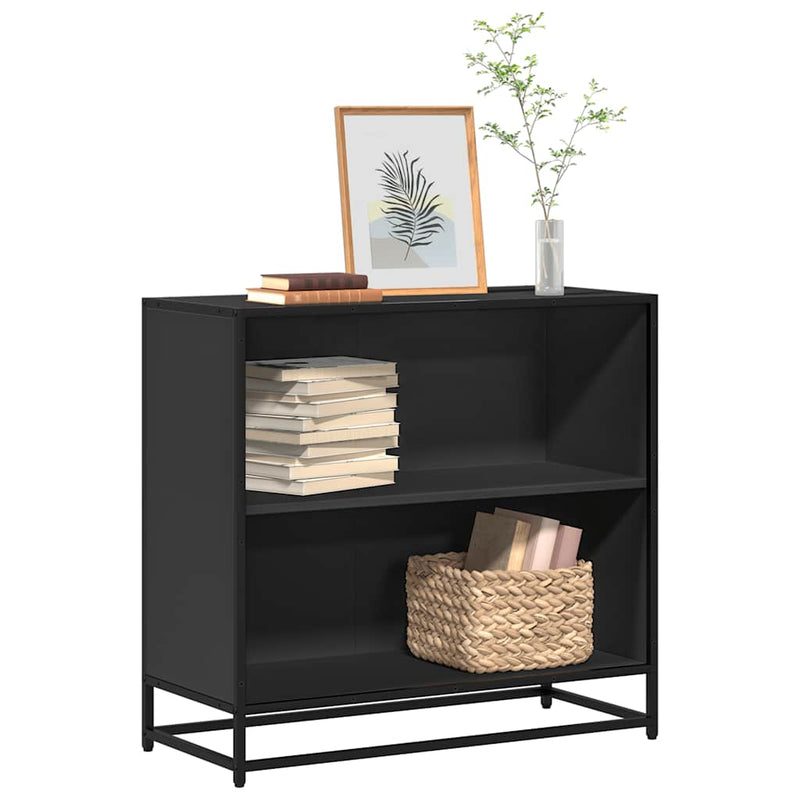 vidaXL fekete szerelt fa könyvszekrény 80,5x35x76 cm
