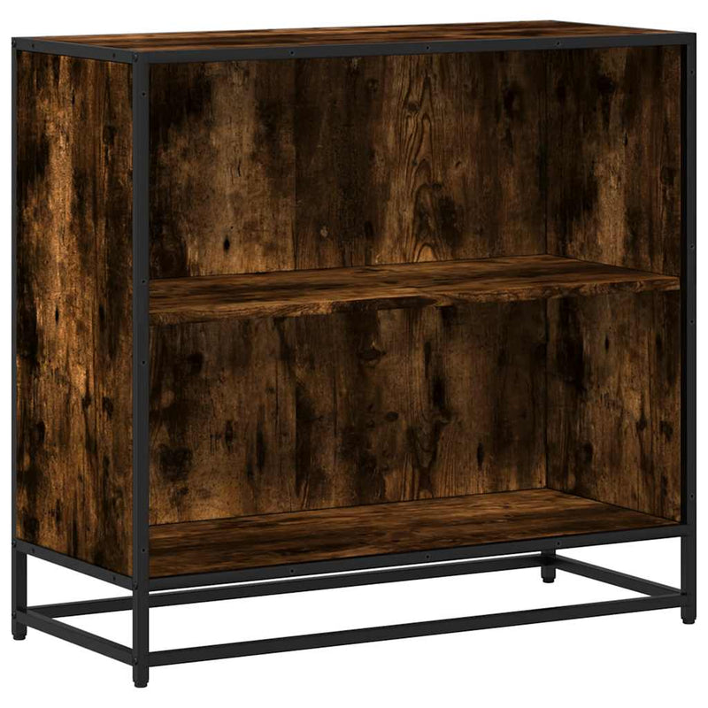 vidaXL füstös tölgy színű szerelt fa könyvszekrény 80,5x35x76 cm