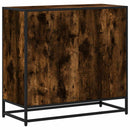 vidaXL füstös tölgy színű szerelt fa könyvszekrény 80,5x35x76 cm