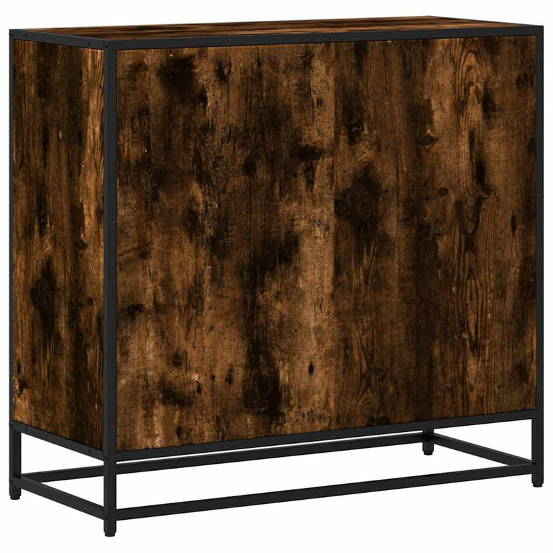 vidaXL füstös tölgy színű szerelt fa könyvszekrény 80,5x35x76 cm