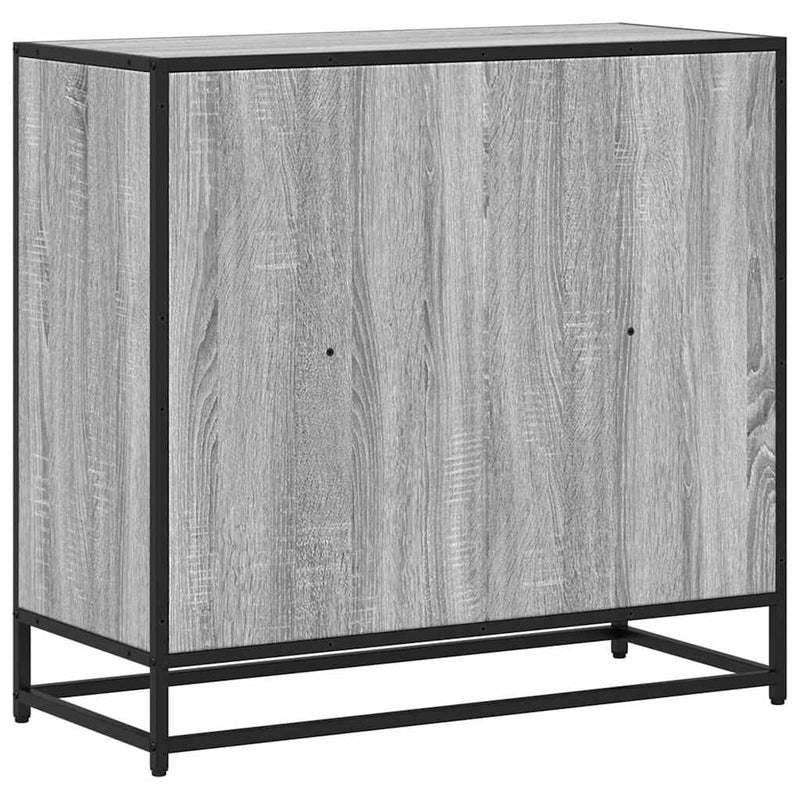 vidaXL szürke sonoma színű szerelt fa könyvszekrény 80,5x35x76 cm