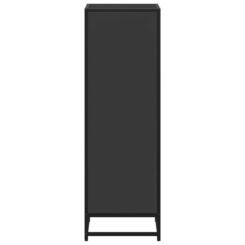 vidaXL fekete forgácslap könyvszekrény 40x35x107,5 cm