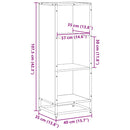 vidaXL fekete forgácslap könyvszekrény 40x35x107,5 cm