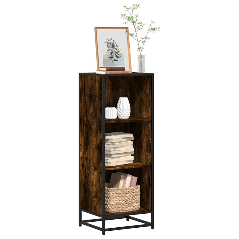 vidaXL füstös tölgy színű szerelt fa könyvszekrény 40x35x107,5 cm