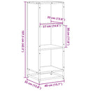 vidaXL szürke sonoma színű szerelt fa könyvszekrény 40x35x107,5 cm