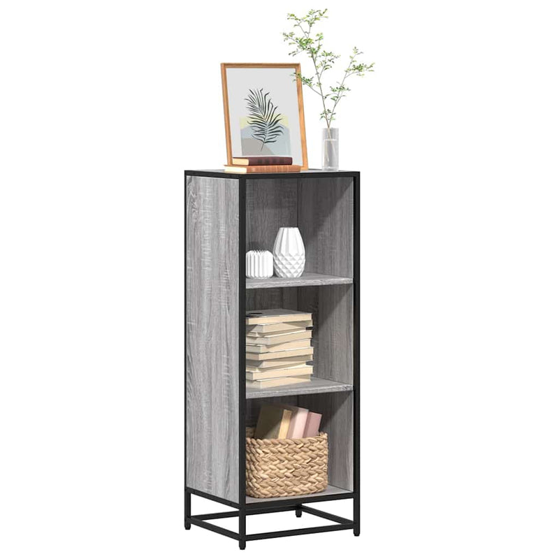 vidaXL szürke sonoma színű szerelt fa könyvszekrény 40x35x107,5 cm