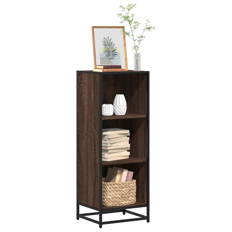 vidaXL barna tölgyszínű szerelt fa könyvszekrény 40x35x107,5 cm