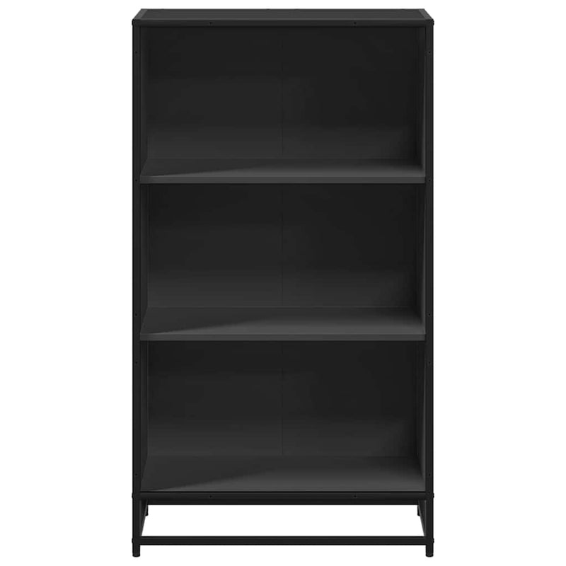 vidaXL fekete forgácslap könyvszekrény 60x35x107,5 cm