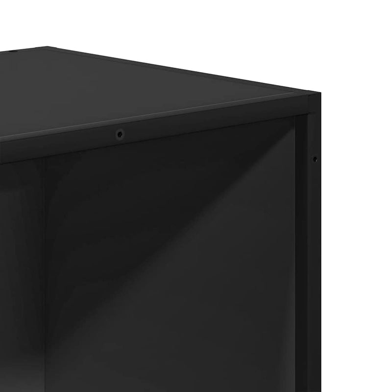 vidaXL fekete forgácslap könyvszekrény 60x35x107,5 cm