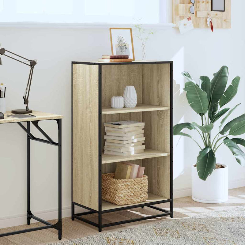 vidaXL sonoma tölgyszínű szerelt fa könyvszekrény 60x35x107,5 cm