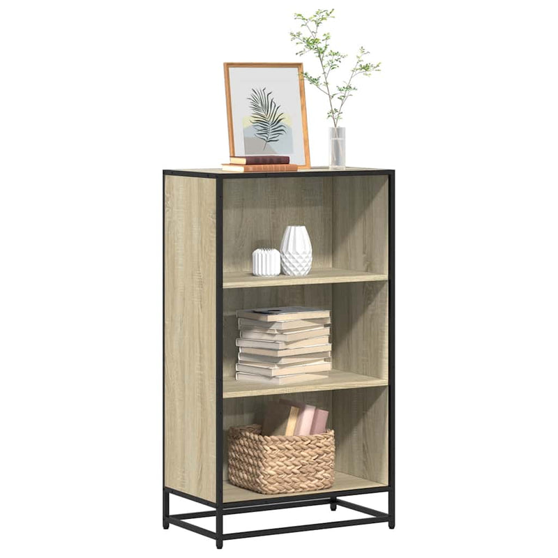 vidaXL sonoma tölgyszínű szerelt fa könyvszekrény 60x35x107,5 cm