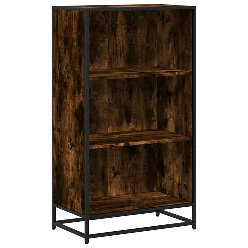 vidaXL füstös tölgy színű szerelt fa könyvszekrény 60x35x107,5 cm