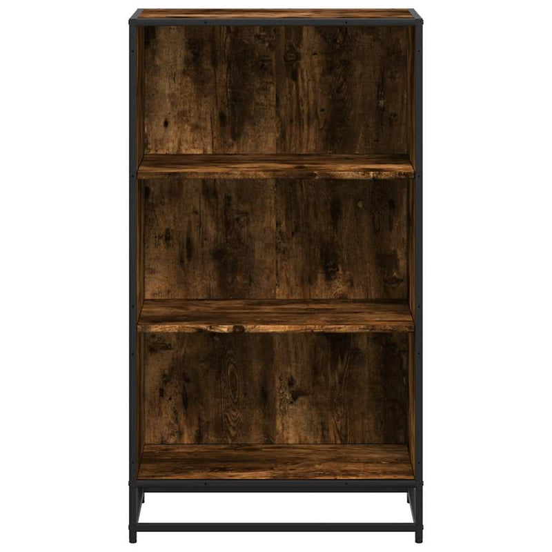 vidaXL füstös tölgy színű szerelt fa könyvszekrény 60x35x107,5 cm