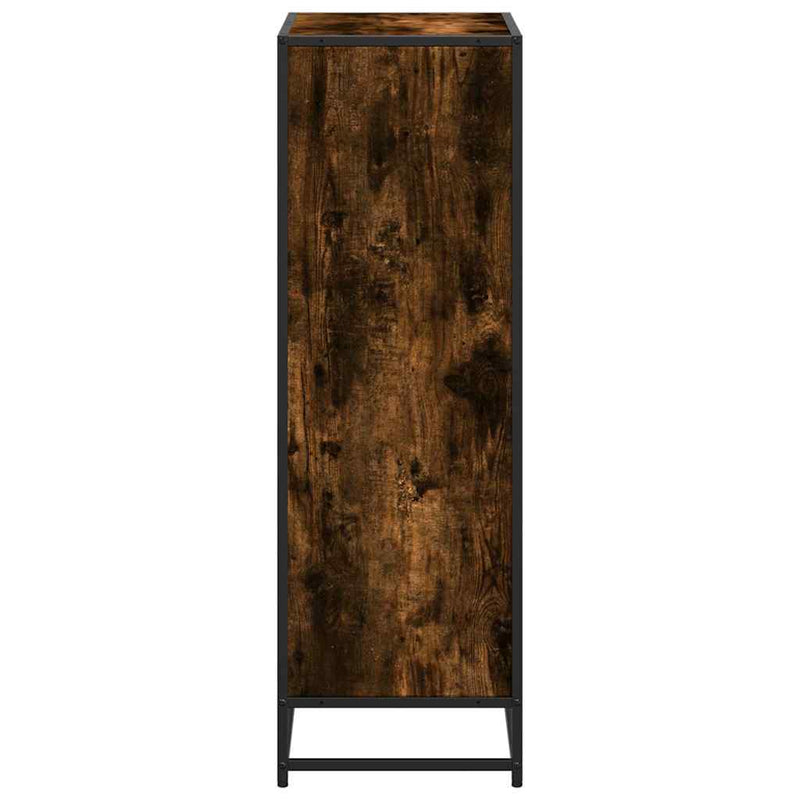 vidaXL füstös tölgy színű szerelt fa könyvszekrény 60x35x107,5 cm