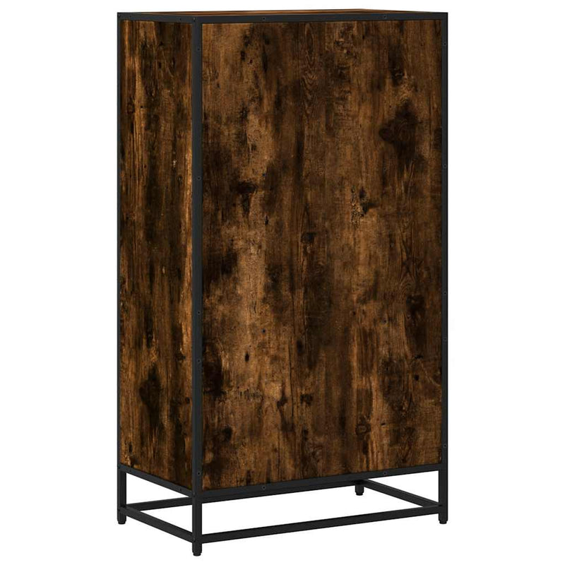 vidaXL füstös tölgy színű szerelt fa könyvszekrény 60x35x107,5 cm