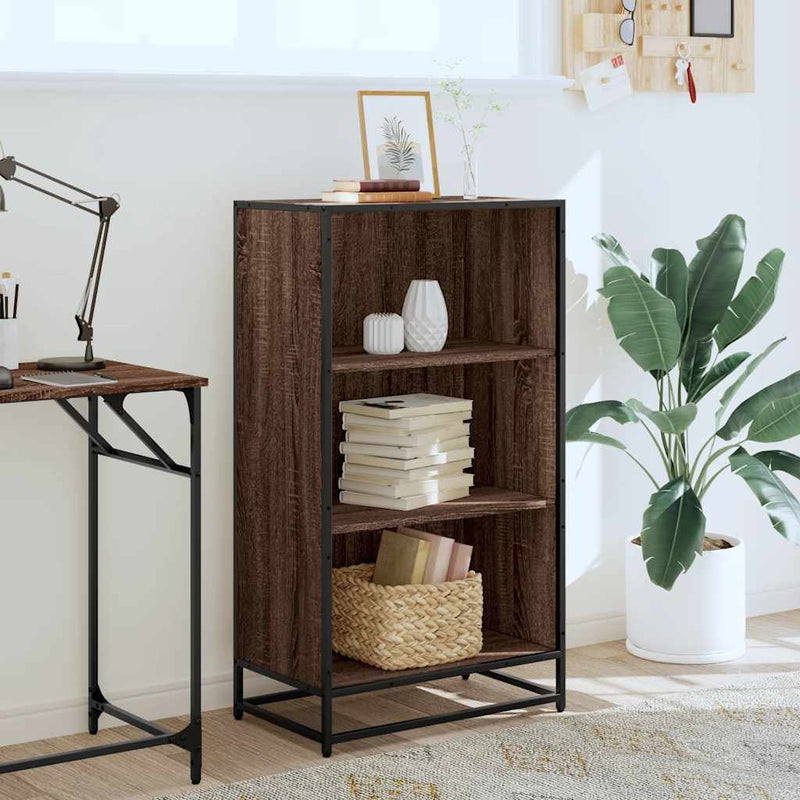 vidaXL barna tölgyszínű szerelt fa könyvszekrény 60x35x107,5 cm