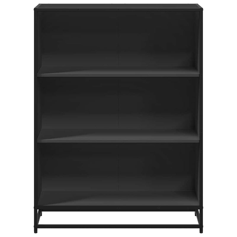 vidaXL fekete szerelt fa könyvszekrény 80,5x35x107,5 cm