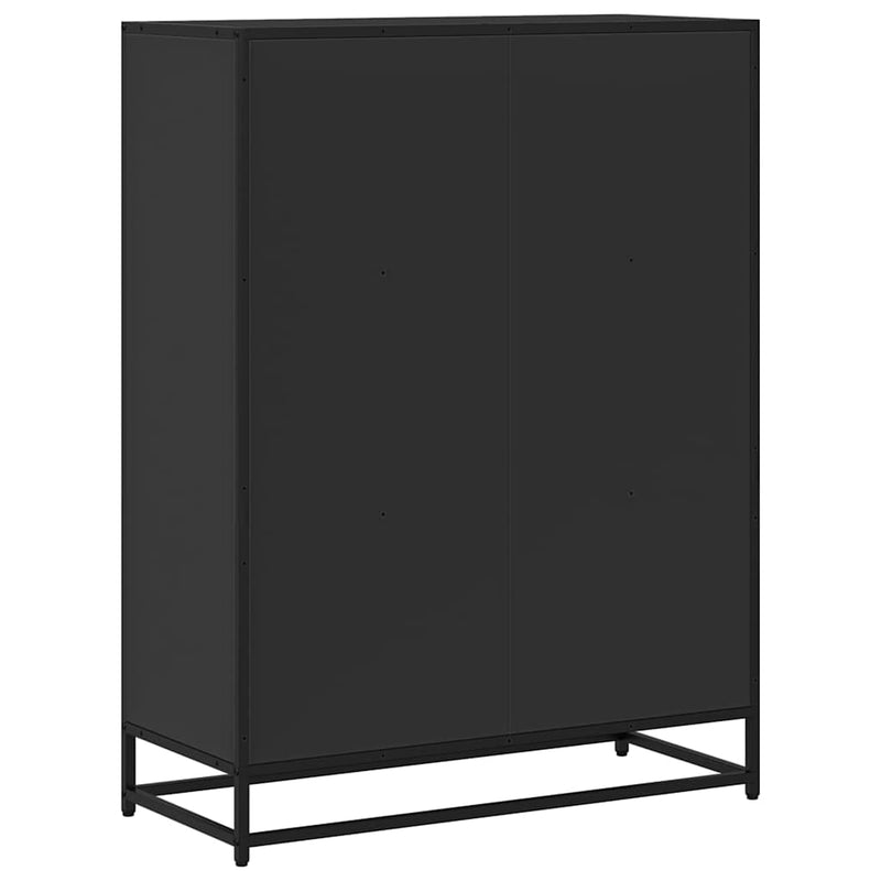 vidaXL fekete szerelt fa könyvszekrény 80,5x35x107,5 cm