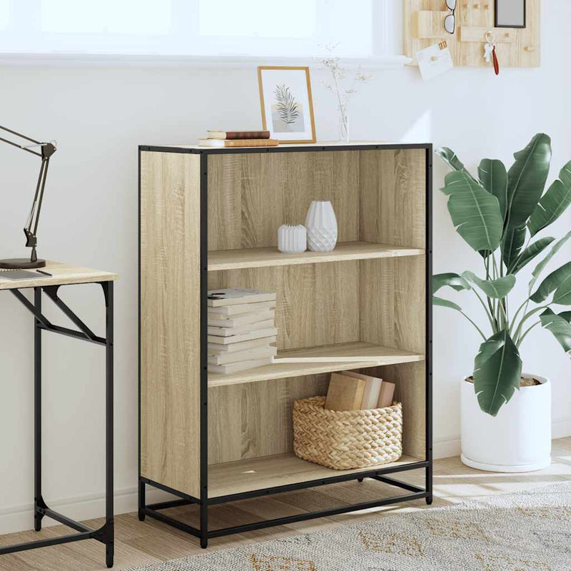 vidaXL sonoma tölgy színű szerelt fa könyvszekrény 80,5x35x107,5 cm