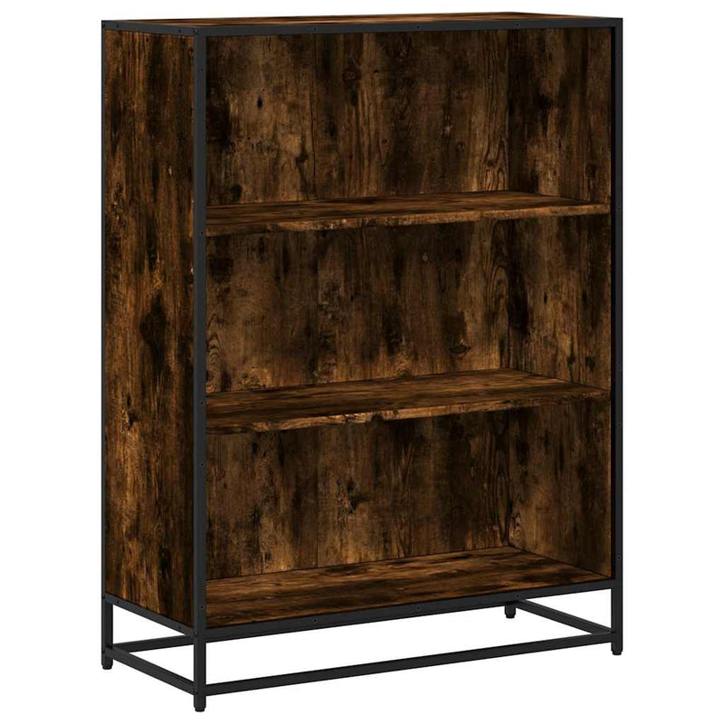 vidaXL füstös tölgy színű szerelt fa könyvszekrény 80,5x35x107,5 cm