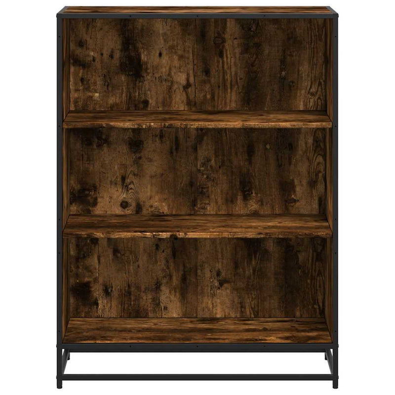 vidaXL füstös tölgy színű szerelt fa könyvszekrény 80,5x35x107,5 cm