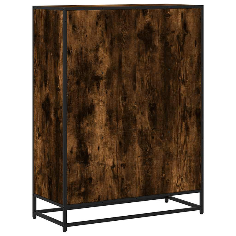 vidaXL füstös tölgy színű szerelt fa könyvszekrény 80,5x35x107,5 cm