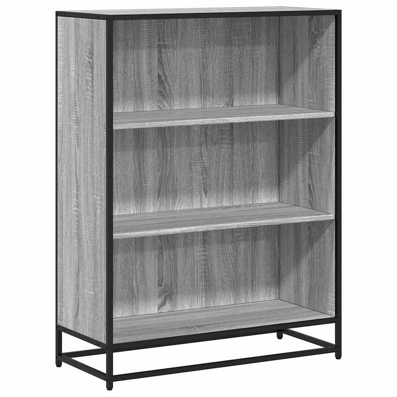vidaXL szürke sonoma színű szerelt fa könyvszekrény 80,5x35x107,5 cm