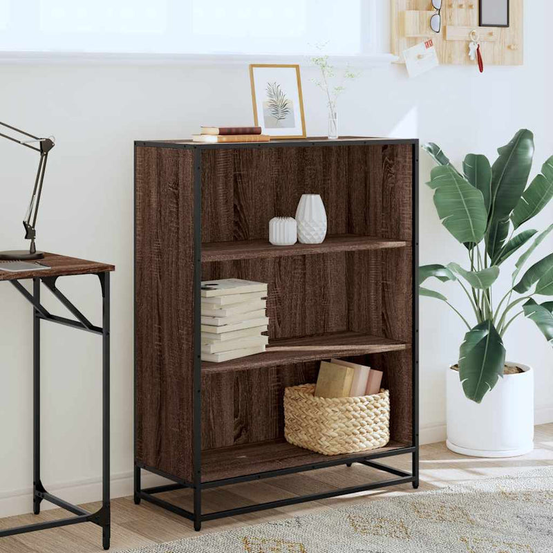 vidaXL barna tölgyszínű szerelt fa könyvszekrény 80,5x35x107,5 cm