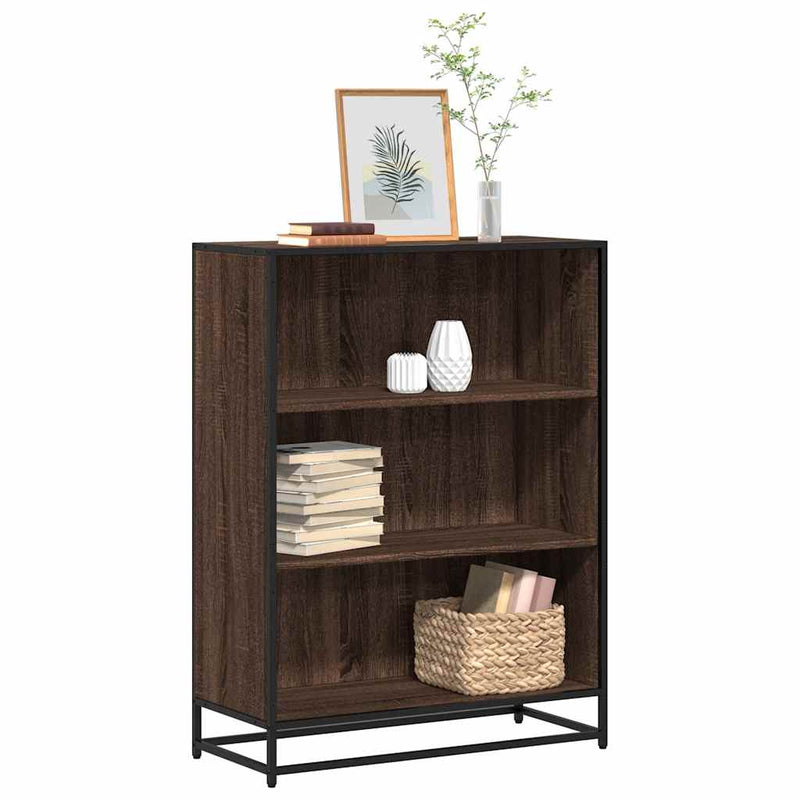 vidaXL barna tölgyszínű szerelt fa könyvszekrény 80,5x35x107,5 cm
