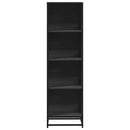 vidaXL fekete szerelt fa könyvszekrény 40x35x139 cm