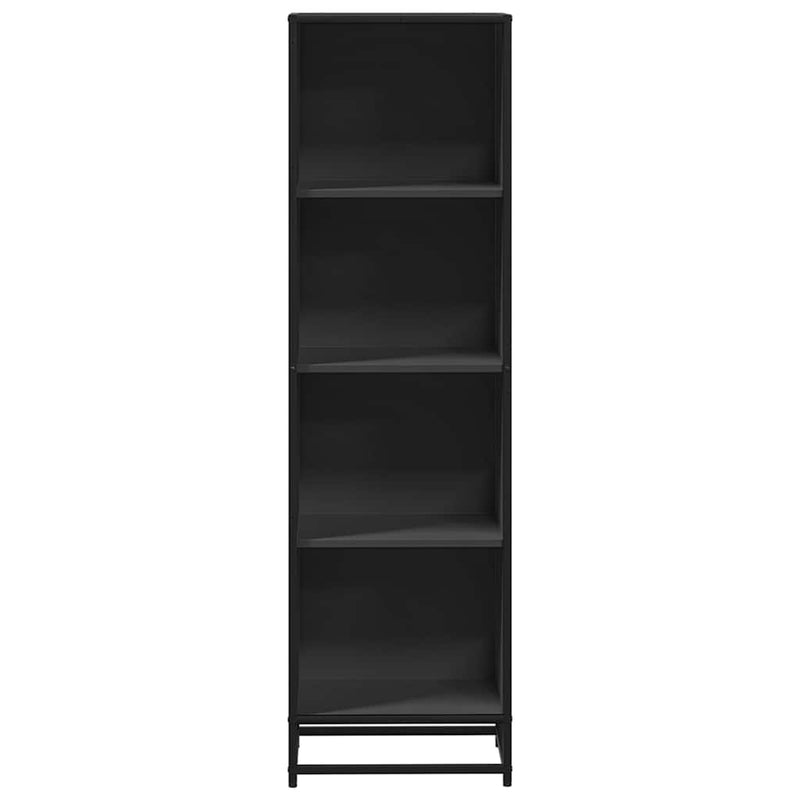 vidaXL fekete szerelt fa könyvszekrény 40x35x139 cm