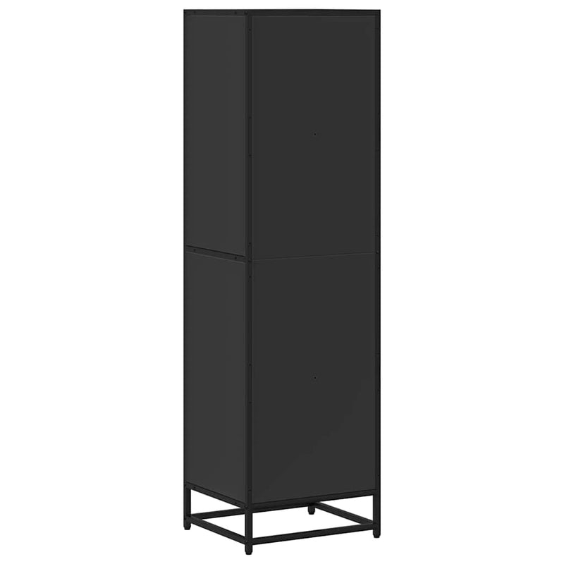 vidaXL fekete szerelt fa könyvszekrény 40x35x139 cm