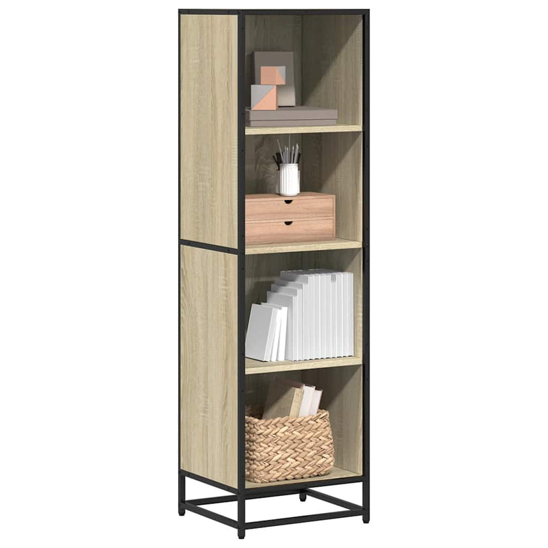 vidaXL sonoma színű szerelt fa könyvszekrény 40x35x139 cm